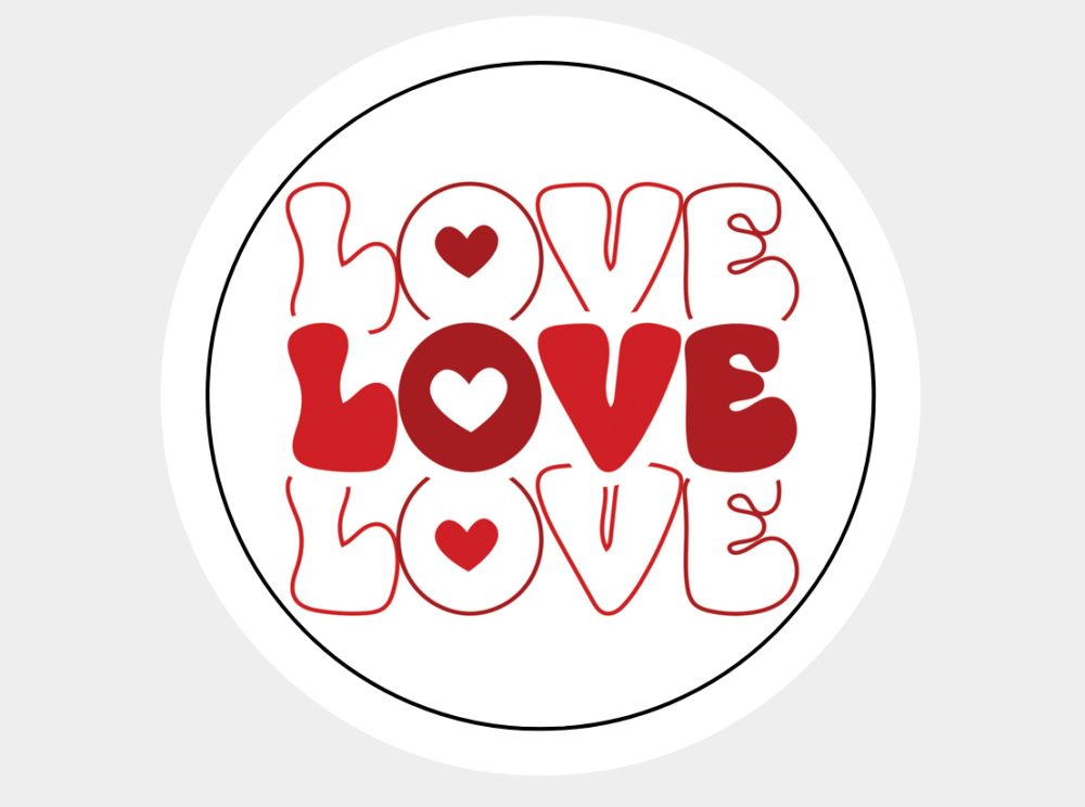 Love Love Love Stickers Seals Labels