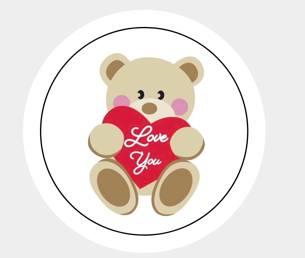 Love You Bear Stickers Seals Labels