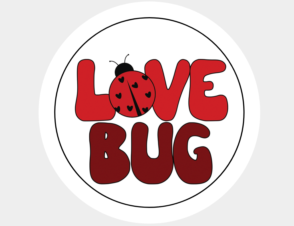 Love Bug With Ladybird Stickers Seals Labels