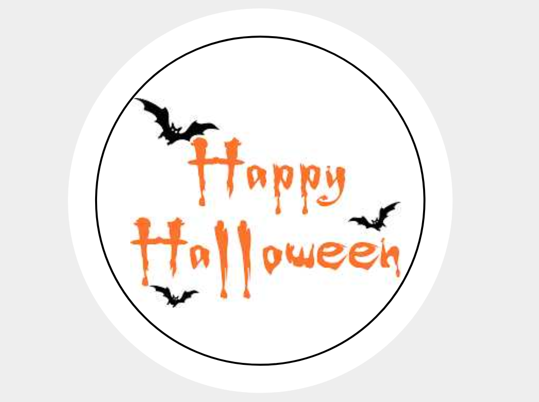 Happy Halloween Round Paper Stickers  Design 2