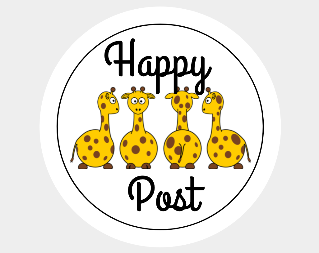 Happy Post - Giraffe Fun Business Stickers