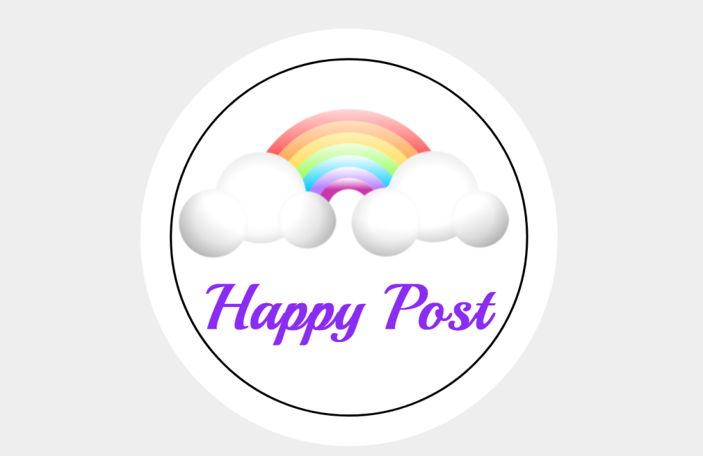 Happy Post - Rainbow - Fun Business Stickers