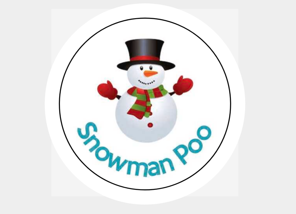 Snowman Poo Paper Labels Stickers