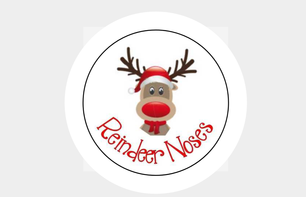 Reindeer Noses Stickers Seals Labels Christmas