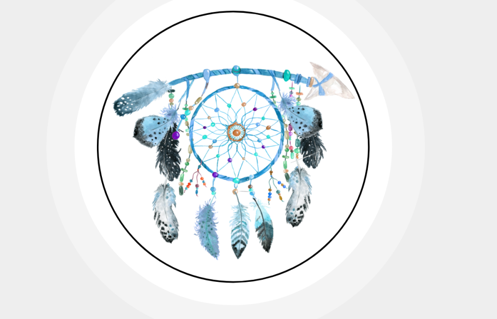 Dreamcatcher Boho Circle Round Stickers