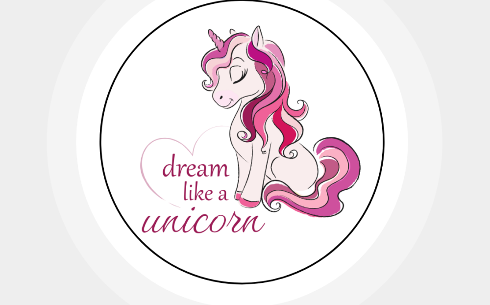 Dream Like a Unicorn - Motivational Positive Stickers Seals Labels