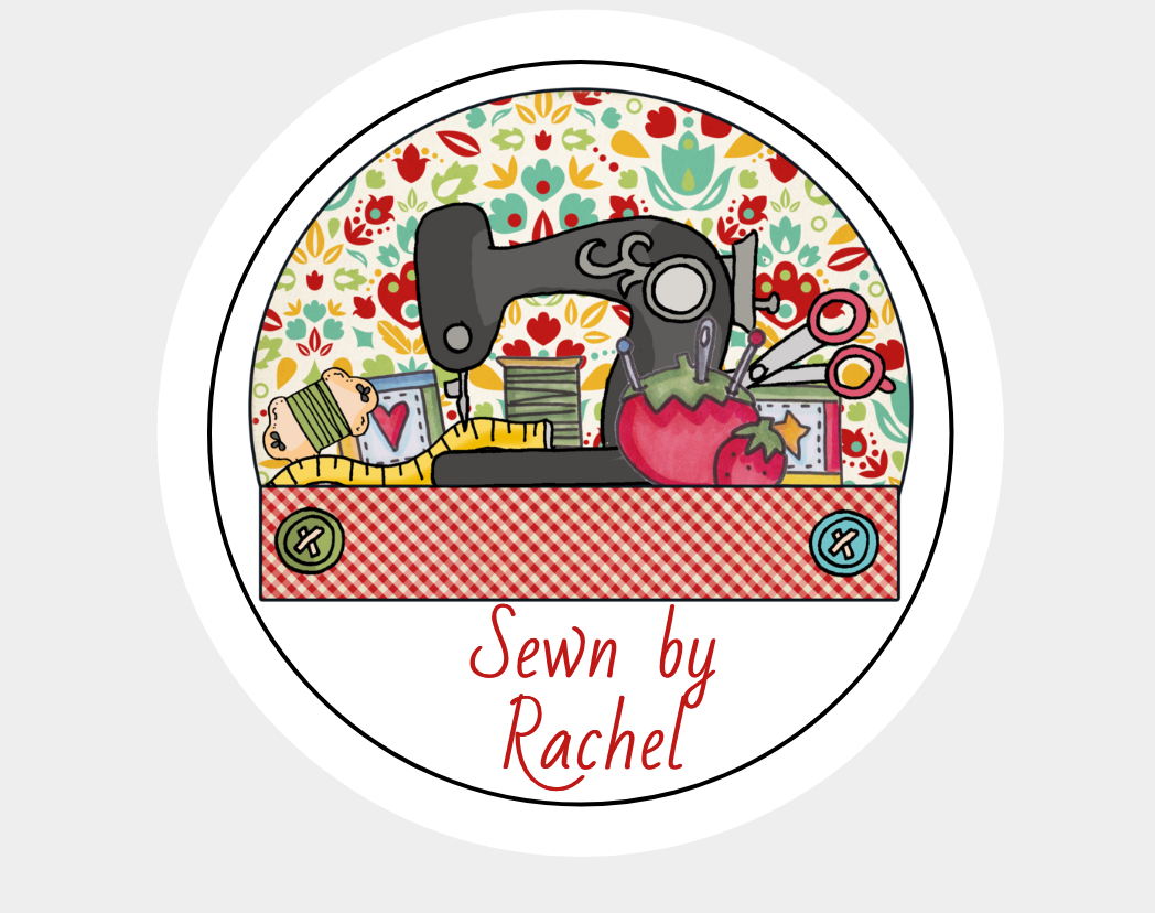 Sewn By Custom Name - Round Paper Stickers - Sewing Machine