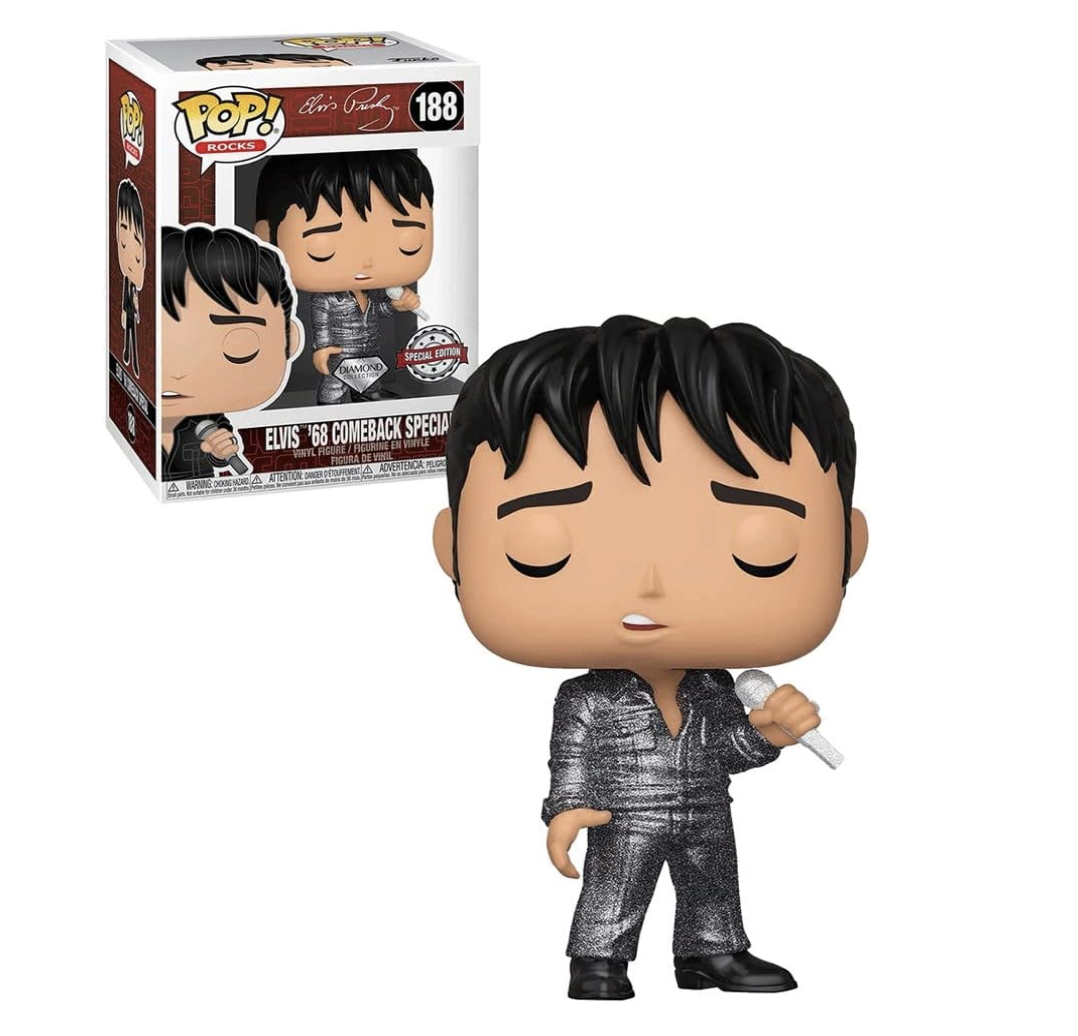 Elvis Presley - 68 Comeback Special Diamond Glitter Vinyl Figure - Funko Pop Rocks 188