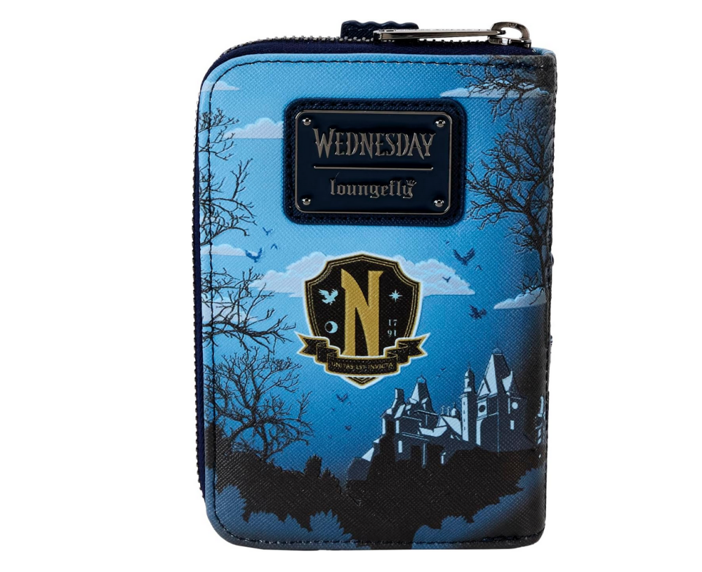 Nevermore Academy Castle Wednesday Wallet Purse Loungefly