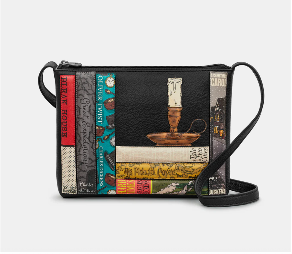 Charles Dickens Bookworm Leather Cross Body Bag - Yoshi