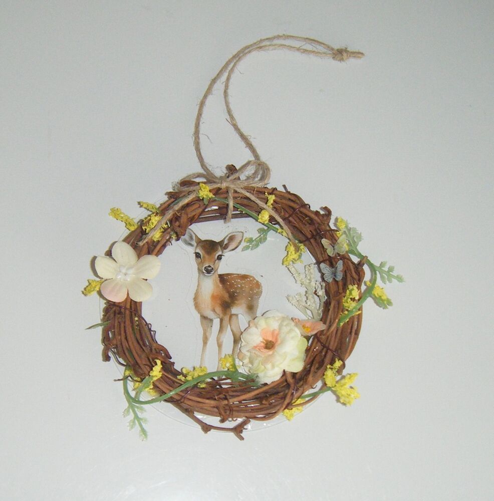 Mini Wreath - Woodland Floral Deer