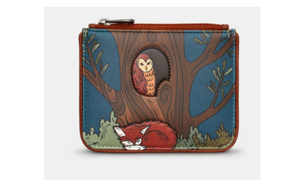 Woodland Friends Zip Top Leather Coin Purse - Yoshi