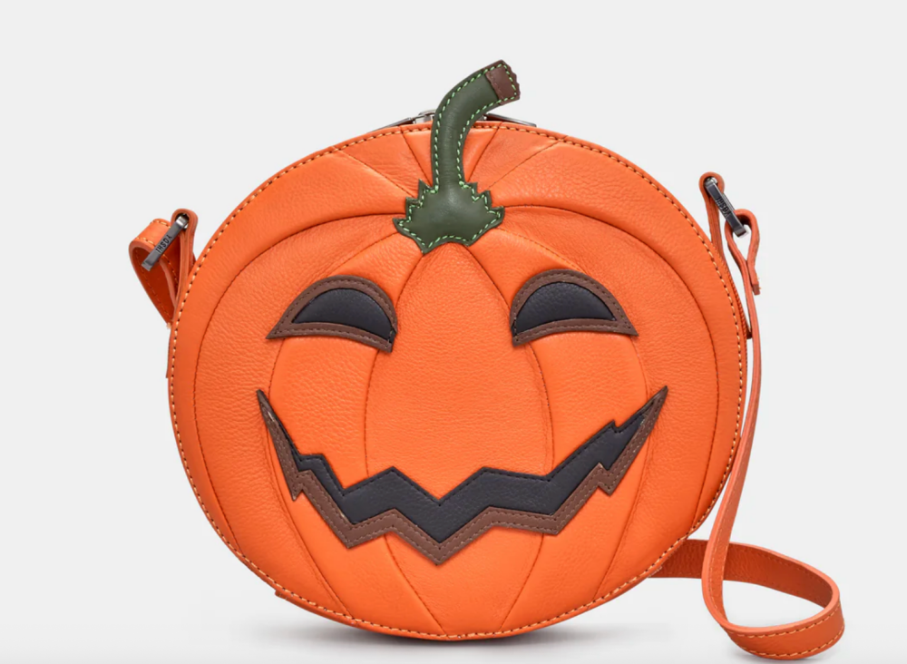 Jack O Lantern Pumpkin Leather Cross Body Bag - Yoshi