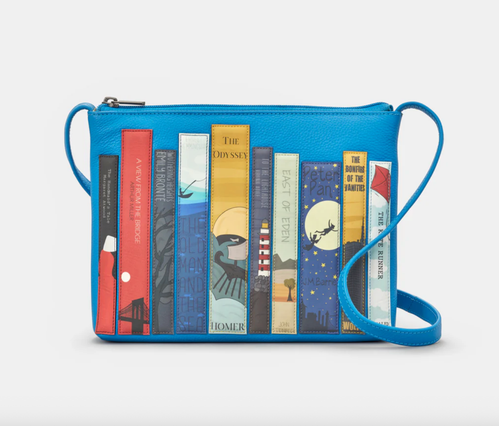 Cobolt Blue Bookworm Leather Cross Body Bag - Yoshi