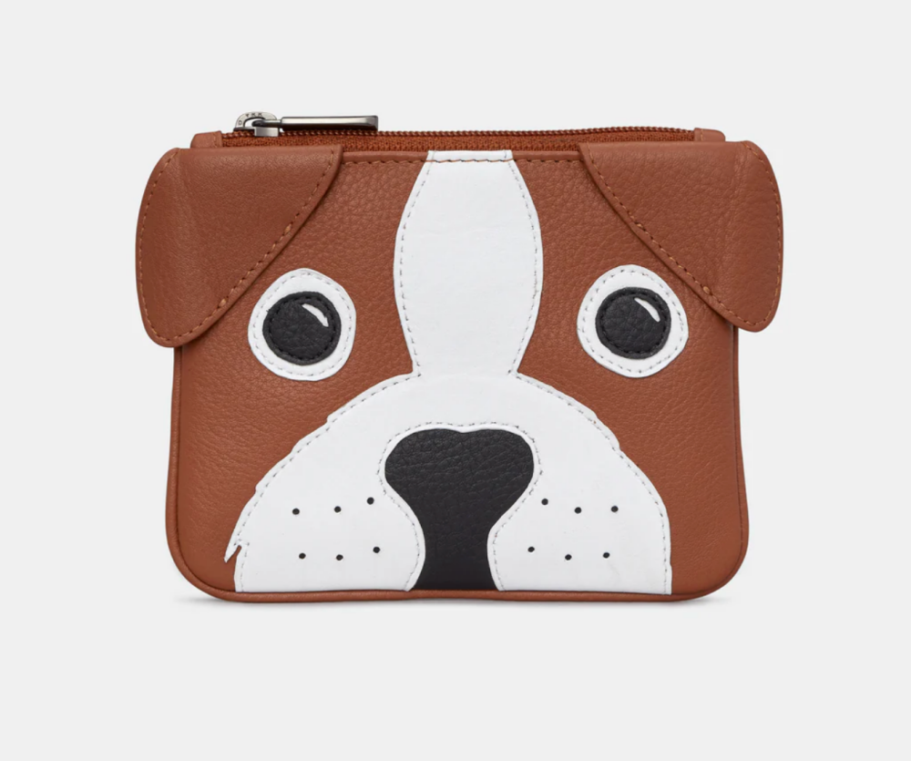 Buddy The Dog Zip Top Leather Coin Purse - Yoshi