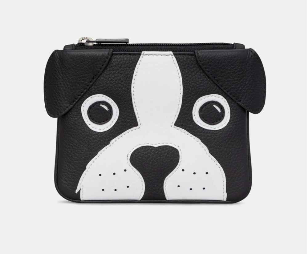 Max The Dog Zip Top Leather Coin Purse - Yoshi