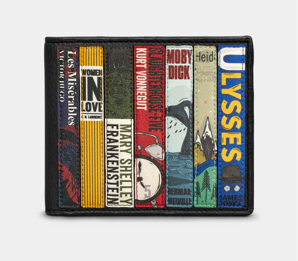 Bookworm Moby Dick Frankenstein Vegan Leather Mens Wallet - Yoshi