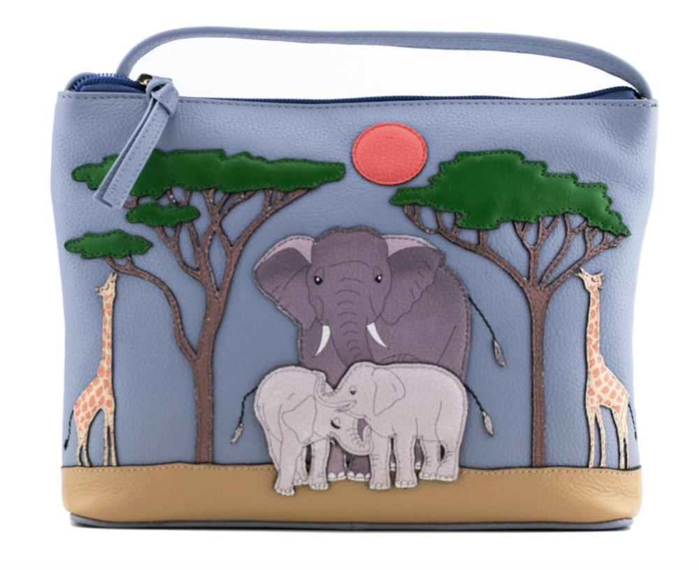 Savanna Safari Leather Cross Body Bag - Mala