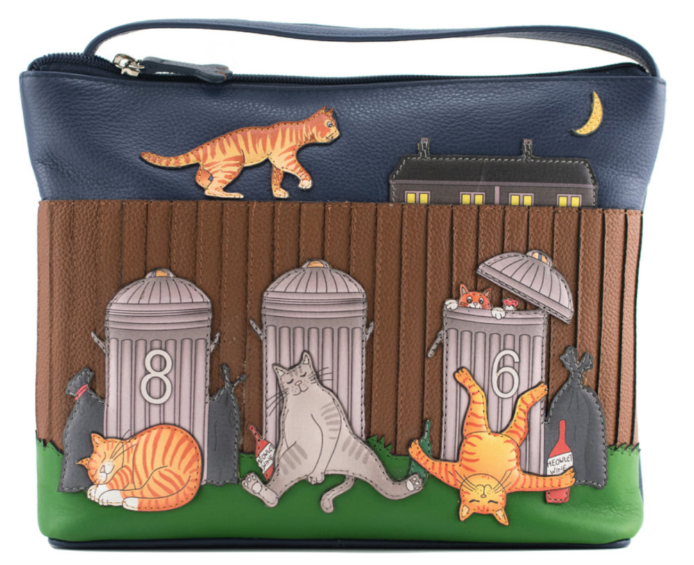 Alley Cats Leather Cross Body Bag - Mala