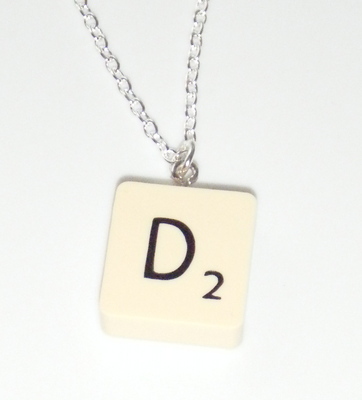 Scrabble Tile Initial Necklace
