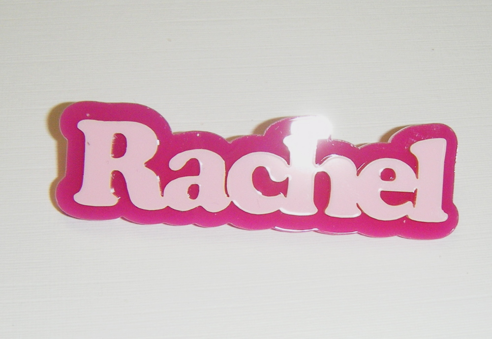 Bespoke Custom Double Colour Name Brooch