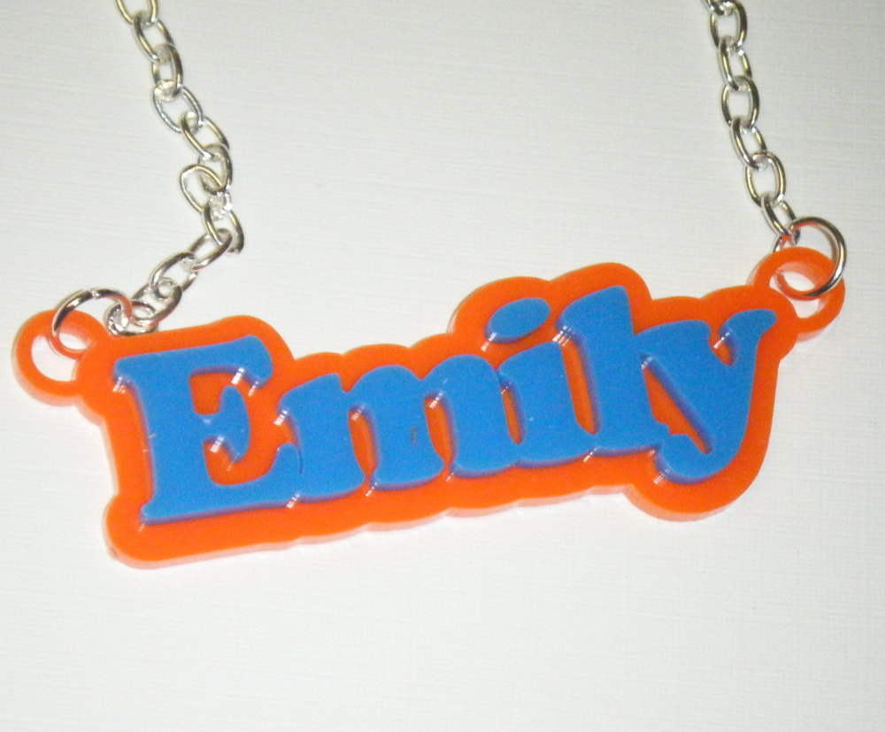 Bespoke Custom Double Colour Name Necklace