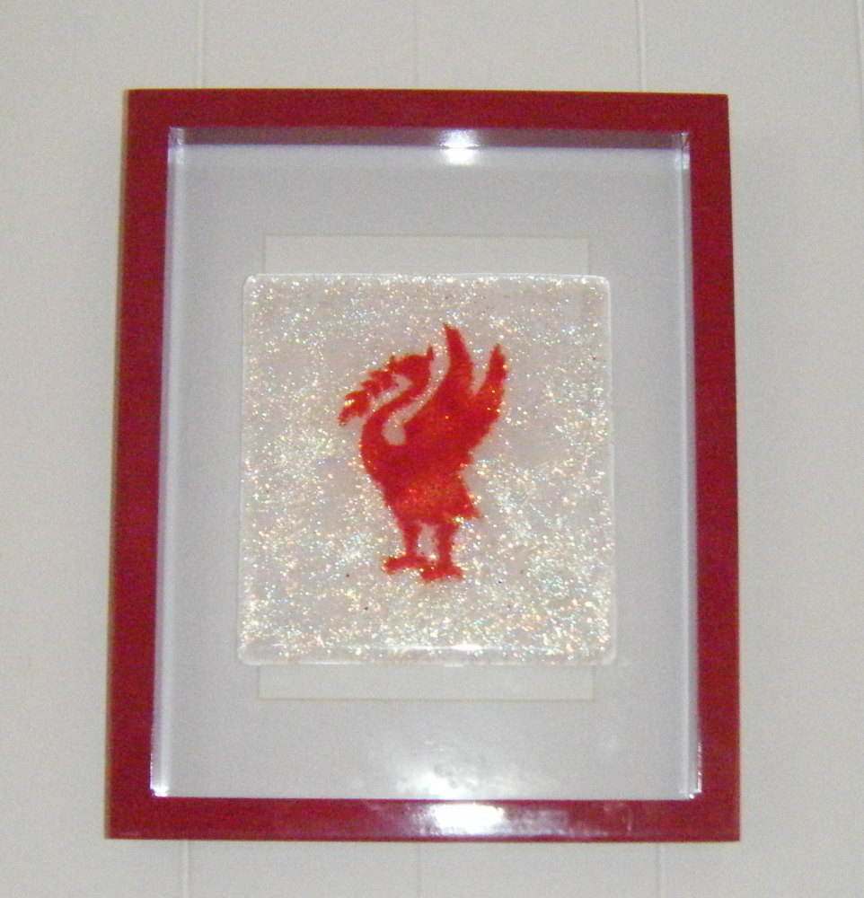 Red Liverbird Liverpool -  Art Glass Picture Frame
