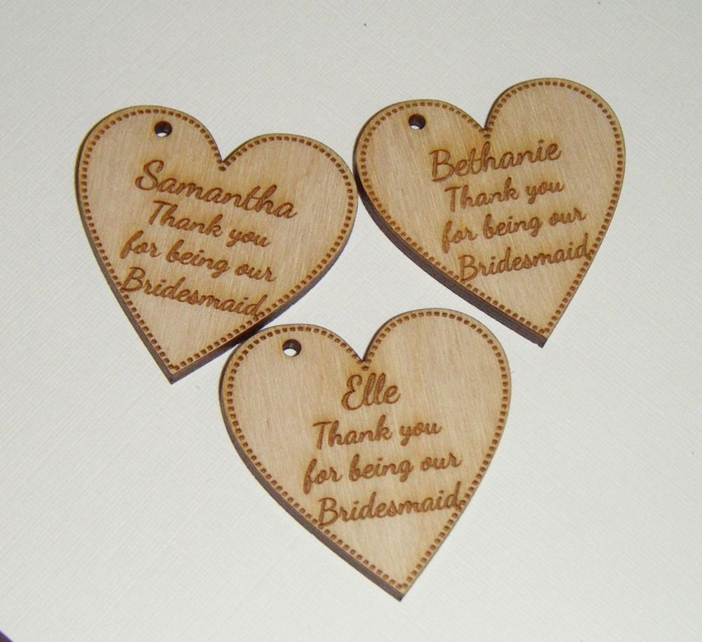 Wooden Mini Gift Tag - Business or Wedding etc