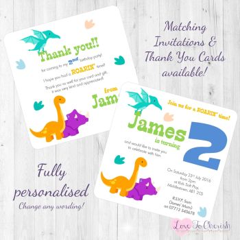 Dinosaur Party Invitations & Thank You Cards