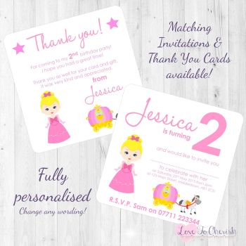 Cinderella & Pumpkin Carriage Party  Invitations & Thank You Cards