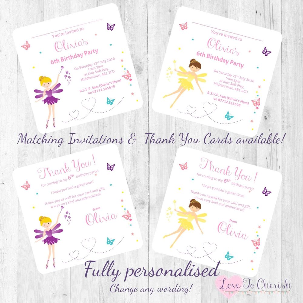 fairy wand invitations