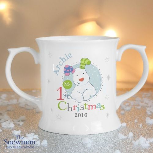 The Snowman and The Snowdog My 1st Christmas Blue Loving Mug