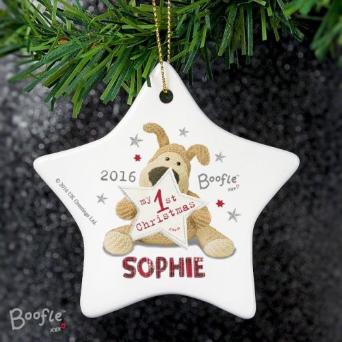 Boofle My 1st Christmas Ceramic Star Decoration
