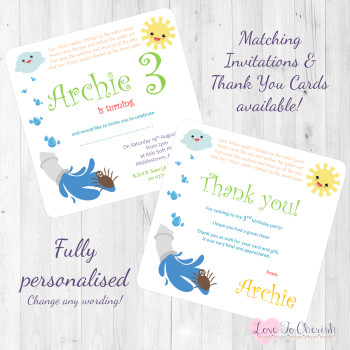 Incy Wincy Spider Nursery Rhyme Invitations & Thank You Cards