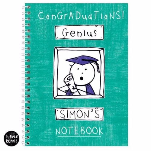 Purple Ronnie Male Graduation A5 Notebook