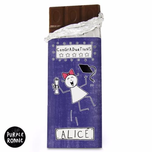 Purple Ronnie Female Graduation Milk Chocolate Bar
