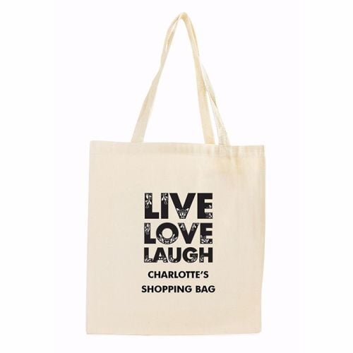 Live Love Laugh Personalised Cotton Bag