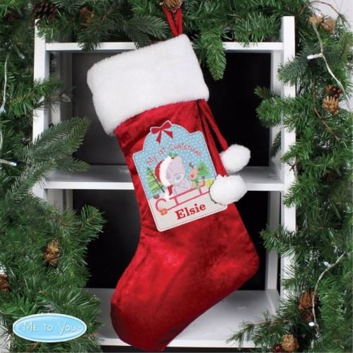 Tiny Tatty Teddy My 1st Christmas Luxury Personalised Stocking Decoration