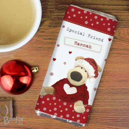 Boofle Christmas Personalised Chocolate Bar