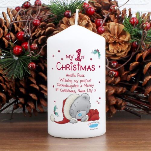 Me To You My 1st Christmas Personalised Pillar Candle