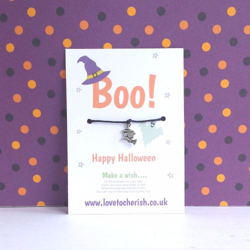 Boo! Witch Charm Halloween Wish Bracelet