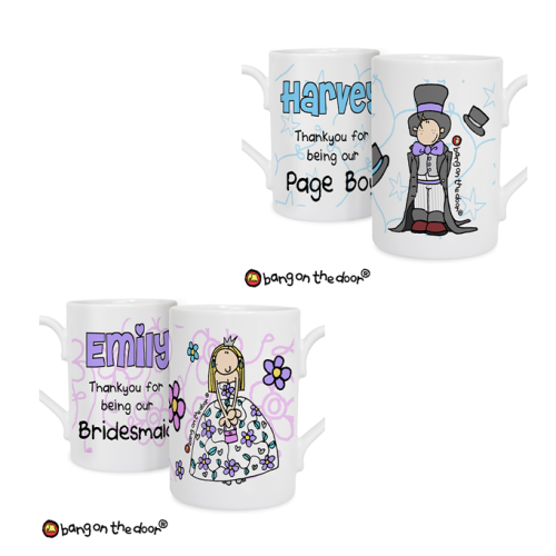 Bang On The Door Personalised Girl's or Boy's Wedding Mug