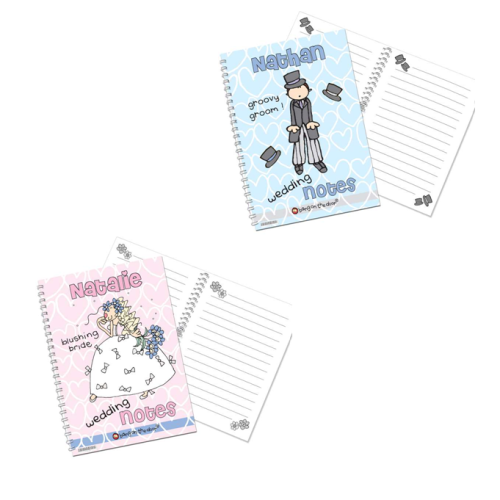 Bang On The Door Personalised Bride or Groom A5 Wedding Notebook