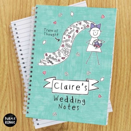 Purple Ronnie Personalised A5 Wedding Notebook