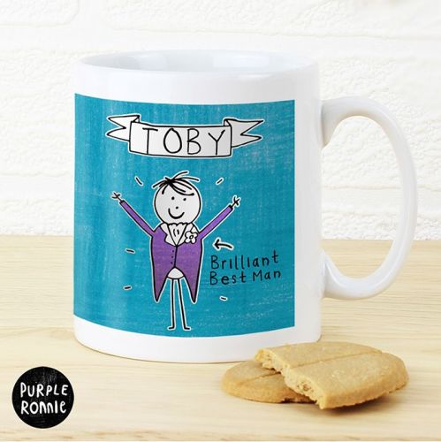 Purple Ronnie Personalised Male Wedding Mug