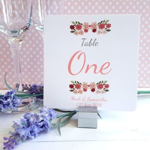 Vintage Floral/Shabby Chic Flowers Table Numbers or Names