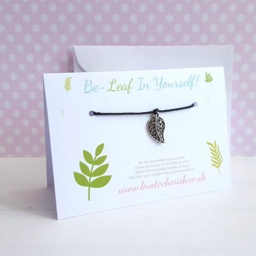 Be-Leaf (Believe) In Yourself Friendship / Wish Bracelet