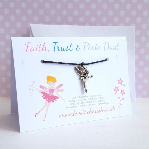 Faith, Trust and Pixie Dust Friendship / Wish Bracelet