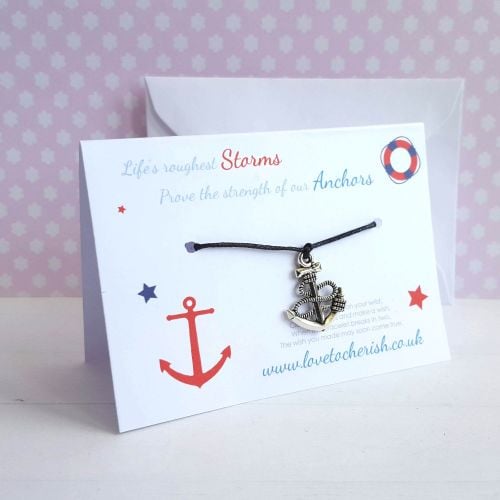 Life's Roughest Storms ..... Anchor Friendship / Wish Bracelet