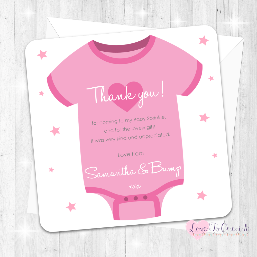 Baby Vest - Pink - Baby Sprinkle Design